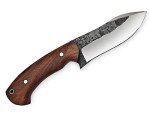 High Carbon Steel Knife - Handmade Full Tang Bushcraft Knife - Hunting Knife, Survival Knife, Fixed Blade Knife & Camping Knife - Camping Knives & Hunting Knives with Rosewood Handle & leather Sheath