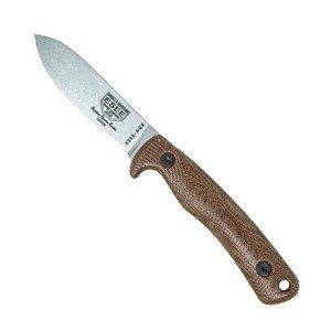 ESEE Knives Ashley Game Hunting Skinning Knife w/Sheath, Made in USA (Brown/S35V/Kydex Sheath)