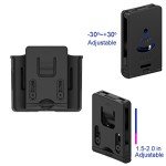Universal Double Magazine Pouch, 9mm .40 Double Stack Mag. Holder Dual Holster with 1.5''-2'' Belt Clip for Glock Sig sauer S&W Beretta Browning Taurus H&K Most Pistol Mags