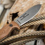 ESEE Knives Ashley Game Hunting Skinning Knife w/Sheath, Made in USA (Brown/S35V/Kydex Sheath)