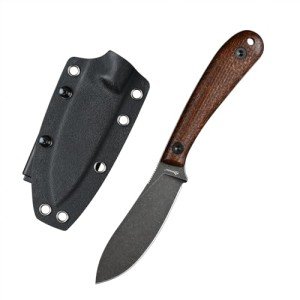 SDOKEDC Knives DC53 Steel Tactical Fixed Blade Knife Micarta Handle with kydex sheath for Men EDC Outdoor Camping Survival Hunting (Black+Micarta)