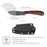 SDOKEDC Knives DC53 Steel Tactical Fixed Blade Knife Micarta Handle with kydex sheath for Men EDC Outdoor Camping Survival Hunting (Black+Micarta)