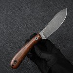 SDOKEDC Knives DC53 Steel Tactical Fixed Blade Knife Micarta Handle with kydex sheath for Men EDC Outdoor Camping Survival Hunting (Black+Micarta)