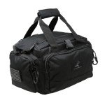 Exos Tactical Range Bag - Medium Size Range Bag for Shooting - Gun Case for Handguns, Ammo Storage, Tactical Backpack, Molle Webbing, Free Subdued USA Patch, Designed in the USA (Black)