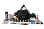 Exos Tactical Range Bag - Medium Size Range Bag for Shooting - Gun Case for Handguns, Ammo Storage, Tactical Backpack, Molle Webbing, Free Subdued USA Patch, Designed in the USA (Black)