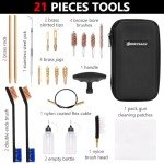 BOOSTEADY Universal Handgun Cleaning kit .22,.357,.38,9mm,.45 Caliber Pistol Cleaning Kit Bronze Brush and Brass Jag Adapter