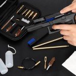 BOOSTEADY Universal Handgun Cleaning kit .22,.357,.38,9mm,.45 Caliber Pistol Cleaning Kit Bronze Brush and Brass Jag Adapter