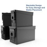 HARDROCK 30 Cal Ammo Can Metal 9mm Ammo Box Storage Crate case for Shotgun Bullet Rifle Nerf Ammunition Waterproof case-Gard Organizer(Black),Gift Boxes for Dad Husband Father