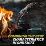 Tactical Spring Assisted Pocket Knife - Karambit Folding Knives for Men - Folding Sharp Tiger Claw Blade - Best Combat Tool for Hunting Military Camping Self Defense EDC - Birthday Mens Gifts X-42