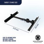 KNINE OUTDOORS Shooting Target Stand for Outdoors, Durable Paper Target Holder with Stable Adjustable Base for Paper Shooting Targets Cardboard Silhouette, H Shape, USPSA/IPSC, IDPA Practice, 2 Pack