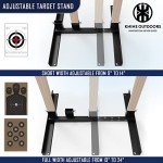 KNINE OUTDOORS Shooting Target Stand for Outdoors, Durable Paper Target Holder with Stable Adjustable Base for Paper Shooting Targets Cardboard Silhouette, H Shape, USPSA/IPSC, IDPA Practice, 2 Pack