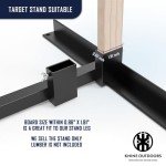 KNINE OUTDOORS Shooting Target Stand for Outdoors, Durable Paper Target Holder with Stable Adjustable Base for Paper Shooting Targets Cardboard Silhouette, H Shape, USPSA/IPSC, IDPA Practice, 2 Pack