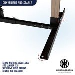 KNINE OUTDOORS Shooting Target Stand for Outdoors, Durable Paper Target Holder with Stable Adjustable Base for Paper Shooting Targets Cardboard Silhouette, H Shape, USPSA/IPSC, IDPA Practice, 2 Pack