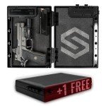 STOPBOX PRO Gun Safe Alternative for Handgun Storage, Instant Access Portable Gun Case, TSA Compliant Lock Box for Car, Travel or Home Safe Box, Quick Access Pistol | Black - 2PK (Full-Size Only)