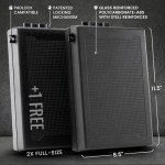 STOPBOX PRO Gun Safe Alternative for Handgun Storage, Instant Access Portable Gun Case, TSA Compliant Lock Box for Car, Travel or Home Safe Box, Quick Access Pistol | Black - 2PK (Full-Size Only)