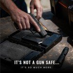 STOPBOX PRO Gun Safe Alternative for Handgun Storage, Instant Access Portable Gun Case, TSA Compliant Lock Box for Car, Travel or Home Safe Box, Quick Access Pistol | Black - 2PK (Full-Size Only)