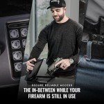 STOPBOX PRO Gun Safe Alternative for Handgun Storage, Instant Access Portable Gun Case, TSA Compliant Lock Box for Car, Travel or Home Safe Box, Quick Access Pistol | Black - 2PK (Full-Size Only)