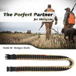 Tyseam 60 Round Adjustable Shotgun Shell Bandolier with Quick Release Buckle, 12/20 Gauge Shotgun Shell Holder Holds 60 Shotgun Shells for Hunting (Black)