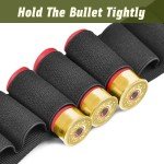 Tyseam 60 Round Adjustable Shotgun Shell Bandolier with Quick Release Buckle, 12/20 Gauge Shotgun Shell Holder Holds 60 Shotgun Shells for Hunting (Black)