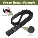 Tyseam 60 Round Adjustable Shotgun Shell Bandolier with Quick Release Buckle, 12/20 Gauge Shotgun Shell Holder Holds 60 Shotgun Shells for Hunting (Black)