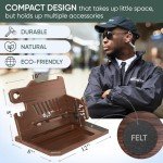 BarvA 2 Phone Docking Station | Patented Adaptive Wood Gun Rack | Night Stand Room Decor | Gun Accessories Gifts for Men | Smart Watch & Phone Stand | Charging Station Desk Organizer