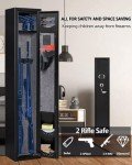 KAER 2-Gun Safes for Home Rifle and Pistols Electronic Gun Security Cabinet Quick Access Gun Rifle Gun Security Cabinet Safes Gun Cabinet for Shotguns with Built-in Removable Storage Shelf-1.73