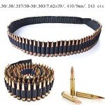 Tactical 100 Rounds 56" Rifle Pistol Bullet Cartridge Bandolier Ammo Belt Shell Holder Hunting Shooting for .357 7.62x39mm .38 .410 30-30 .270 9mm.