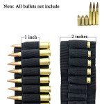 Tactical 100 Rounds 56" Rifle Pistol Bullet Cartridge Bandolier Ammo Belt Shell Holder Hunting Shooting for .357 7.62x39mm .38 .410 30-30 .270 9mm.