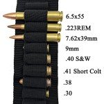 Tactical 100 Rounds 56" Rifle Pistol Bullet Cartridge Bandolier Ammo Belt Shell Holder Hunting Shooting for .357 7.62x39mm .38 .410 30-30 .270 9mm.