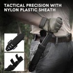 Dispatch Fixed Blade Hunting Knife with Sheath, 12-inch Survival Knives for Men Tactical Bowie Knife with Non-Slip Handle for Bushcraft, Outdoor Camping