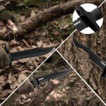 Dispatch Fixed Blade Hunting Knife with Sheath, 12-inch Survival Knives for Men Tactical Bowie Knife with Non-Slip Handle for Bushcraft, Outdoor Camping