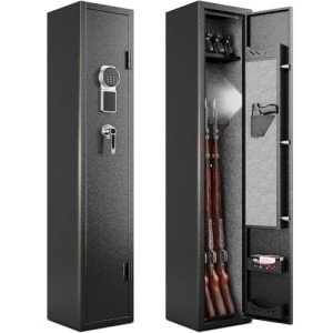 2-3 Gun Safe, Gun safes for Home Rifle and Pistols, Gun Safe for Guns with Quick Access, Gun Safes for Rifles and Shotguns with Removable Gun Racks and Pockets