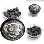 SSR New! 100 x D-Type Hard Mix Rubber Steel Shells Rubber Balls Mixed with Steel Powder 6 Grams Heavy Ammunition for Training Home Self Defense Paintball Pistols in 68 Caliber, Black