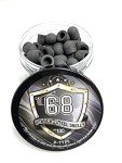 SSR New! 100 x D-Type Hard Mix Rubber Steel Shells Rubber Balls Mixed with Steel Powder 6 Grams Heavy Ammunition for Training Home Self Defense Paintball Pistols in 68 Caliber, Black