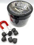 SSR New! 100 x D-Type Hard Mix Rubber Steel Shells Rubber Balls Mixed with Steel Powder 6 Grams Heavy Ammunition for Training Home Self Defense Paintball Pistols in 68 Caliber, Black