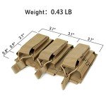 Molle Mag Pouch Open Top Triple Magazine Pouch Holder for M4 M16 AK AR Glock M1911 92F 9mm Kangaroo Rifle Magazines and Pistol Mag Pouch (Triple-Tan)