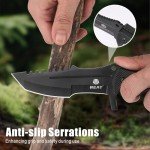 REAT Fixed Blade Knife with Sheath, 8.5" 440 Steel Blade with Full Tang Design,Ergonomic ABS Handle, Hunting Knife for Camping,Survival,Bushcraft