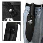 MOSSY OAK 15-inch Survival Bowie Knife & Folding Pocket Knife, Fixed Blade Hunting Knife with Sheath, Sharpener and Fire Starter Inculded, Tactical Knife for Camping, Hunting, Outdoor