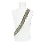 Tactical 100 Rounds 56" Rifle Pistol Bullet Cartridge Bandolier Ammo Belt Shell Holder Hunting Shooting for .357 7.62x39mm .38 .410 30-30 .270 9mm Green