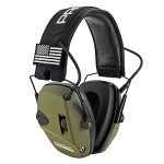 PROHEAR Electronic Ear Protection for Shooting with 4X Sound Amplification, Gun Range Hearing Protection Muffs, NRR 23dB Noise Reduction Headphones for Hunting, Green