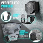 Gun Magnet Mount for Truck Car Vehicle,Magnetic Gun Mount for Pistol Shotgun Revolver with Trigger Guard Protect,Gun Magnet Rated Max 15 LBS Conceal in Desks Safe Wall Easy to Access&release