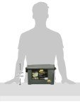 Plano Field Ammo Box, OD Green, Lockable Ammunition Storage Box with Heavy-Duty Carry Handle, Medium Plastic Ammo Storage, Water-Resistant Protection, Holds 6-8 Boxes of Ammo