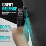 Gun Magnet Mount for Truck Car Vehicle,Magnetic Gun Mount for Pistol Shotgun Revolver with Trigger Guard Protect,Gun Magnet Rated Max 15 LBS Conceal in Desks Safe Wall Easy to Access&release