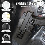 Gun Magnet Mount for Truck Car Vehicle,Magnetic Gun Mount for Pistol Shotgun Revolver with Trigger Guard Protect,Gun Magnet Rated Max 15 LBS Conceal in Desks Safe Wall Easy to Access&release