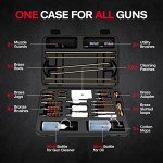 Laziiey Universal Gun Cleaning Kit, Rifle Cleaning Set with Reinforced Brass Rods, Brass Jags and Slotted Tips