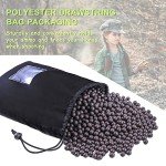 Slingshot Ammo, Natural Clay Slingshot Ammo Biodegradable Environment Friendly, 3/8 Inch Sling Shot Hard Clay Balls 9-10mm for Hunting and Shooting Target Practice, Comes with Storage Bag