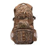Rig'Em Right Waterfowl Stump Jumper Duck Hunting Blind Backpack with Multi-Layered Padded Shoulder Straps and Back Support, Ammo pockets, Sunglasses Case and More (Mossy Oak Bottom Lands Camo)