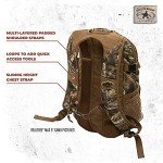Rig'Em Right Waterfowl Stump Jumper Duck Hunting Blind Backpack with Multi-Layered Padded Shoulder Straps and Back Support, Ammo pockets, Sunglasses Case and More (Mossy Oak Bottom Lands Camo)