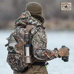 Rig'Em Right Waterfowl Stump Jumper Duck Hunting Blind Backpack with Multi-Layered Padded Shoulder Straps and Back Support, Ammo pockets, Sunglasses Case and More (Mossy Oak Bottom Lands Camo)