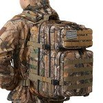 QT&QY 45L Military Tactical Hunting Backpacks for Men Camouflage Molle Army Assault Pack 3 Day Bug Out Bag Hiking Treeking Rucksack
